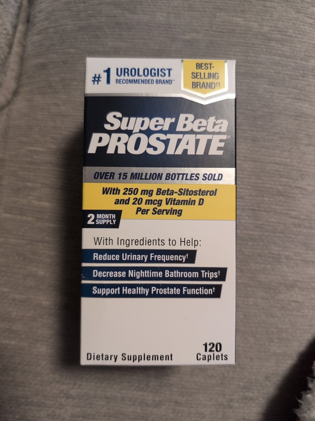 Super Beta Prostate Male Supplement with 250 mg. Beta-Sitosterol (120 Count)