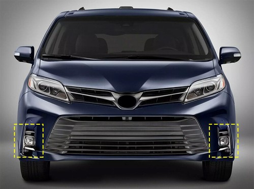 For Toyota Sienna 2018 2019 2020 Chrome Front Fog Light Lamp Frame Cover Trim - Picture 5 of 9