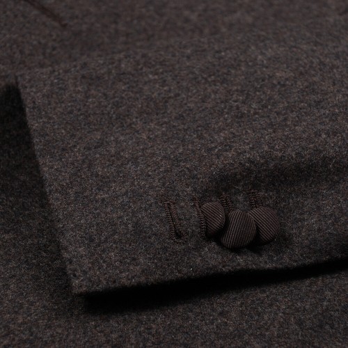 Boglioli Brown Soft Melange Flannel Wool 'K Jacket' Tuxedo 38R (Eu 48) Suit NWT - Picture 6 of 10