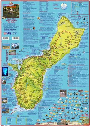 Guam Adventure Guide & Dive Map Waterproof by Franko Maps - Imagen 2 de 4