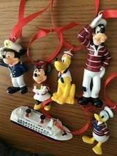 Disney Cruise Line Set of 6 " Ship Captain Mickey  Mates " PVC Ornaments NEW