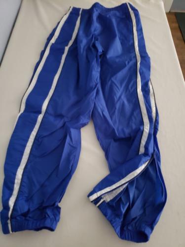 Vtg FILA Wind Track Pants Mens Large Blue Swishy Zip Y2K 90s DRAWSTRING POCKETS