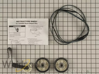 Whirlpool LER5620KQ1 Genuine Dryer Rollers Belt Pulley Kit