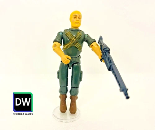 1982 Rock 'n Roll: Machine Gunner v1 (straight-arm)  Vintage Hasbro W/ File Card