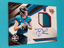 2021 LIMITED TREVOR LAWRENCE RUBY ROOKIE AUTO PATCH SIGNATURE SIGNED SP RC #/35