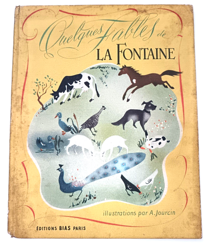ENFANTINA FABLES DE LA FONTAINE ILLUSTRE ANDRE JOURCIN KARTONAGE 1949 - Bild 1 von 5
