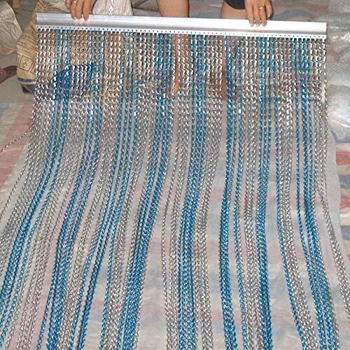 90 * 200cm Aluminium Chain Curtain Fly Door Chain Silver Metal Screen - Picture 5 of 5