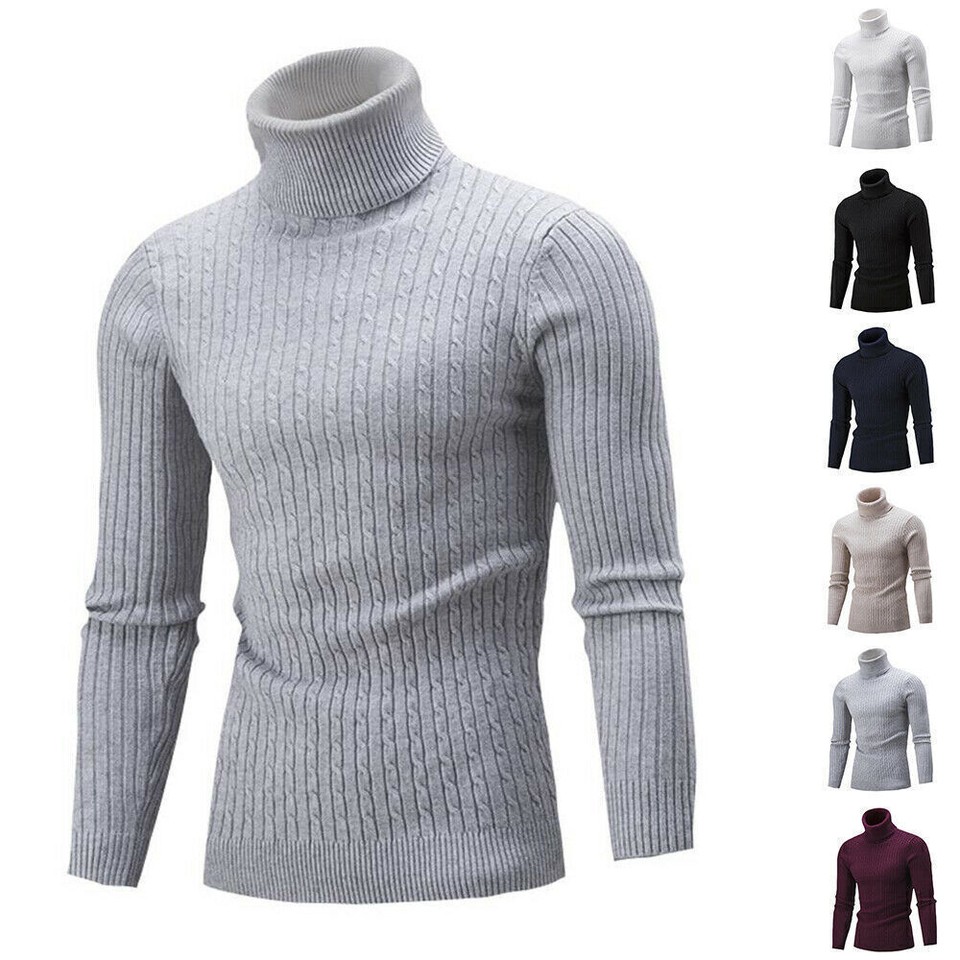 Langarm -Rollkragenpullover Langarm Mit Langarm In Heißem Stricken V