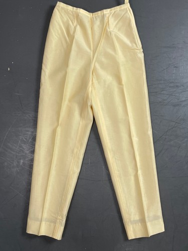 DANA BUCHMAN buttergelb/gold Baumwolle Seide Anzughose Hose * 6