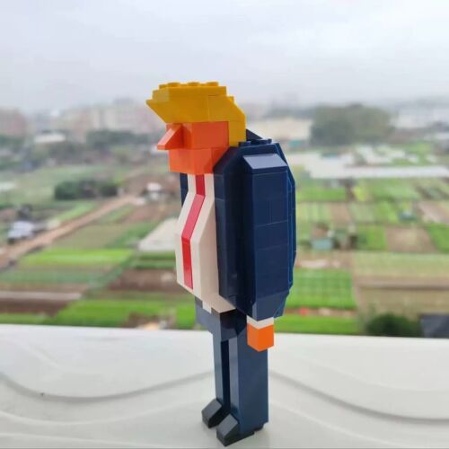 Trump MOC Brick Figur Gold Hair Custom Toy 111 Teile + PDF MAGA Display kompatibel - Bild 2 von 5