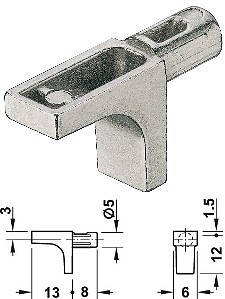 12 ESTANTE DE METAL SOPORTES PINES ENCHUFE CLAVIJA 4,5,6,7MM ORIFICIO ARMARIO COCINA ARMARIO - Imagen 23 de 47