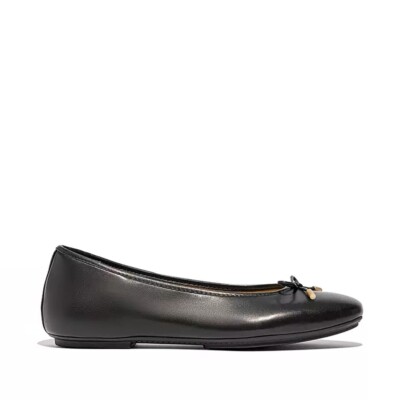 FITFLOP DELICATO Ballerina Slipper schwarz Wechselfußbett HX8-001