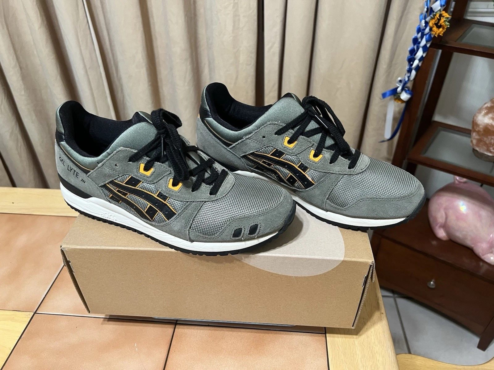 Taglia 9 ASICS Gel Lyte 3 OG verde lichene 1203A114 301