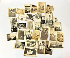 Vintage Snapshot Photo Lot 50 Black White Sepia 1930s 1940s American Family
