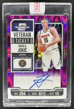 2023-24 Contenders Optic Nikola Jokic Veteran Ticket Auto Purple FOTL #/18