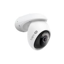 Tapo 4K 8MP Wired Pan/Tilt Outdoor Security Camera, Free Person/Vehicle White