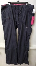 Koi Lite Women's Peace Scrub Pants Charcoal Slim Fit 721-R Size XL Regular NWT
