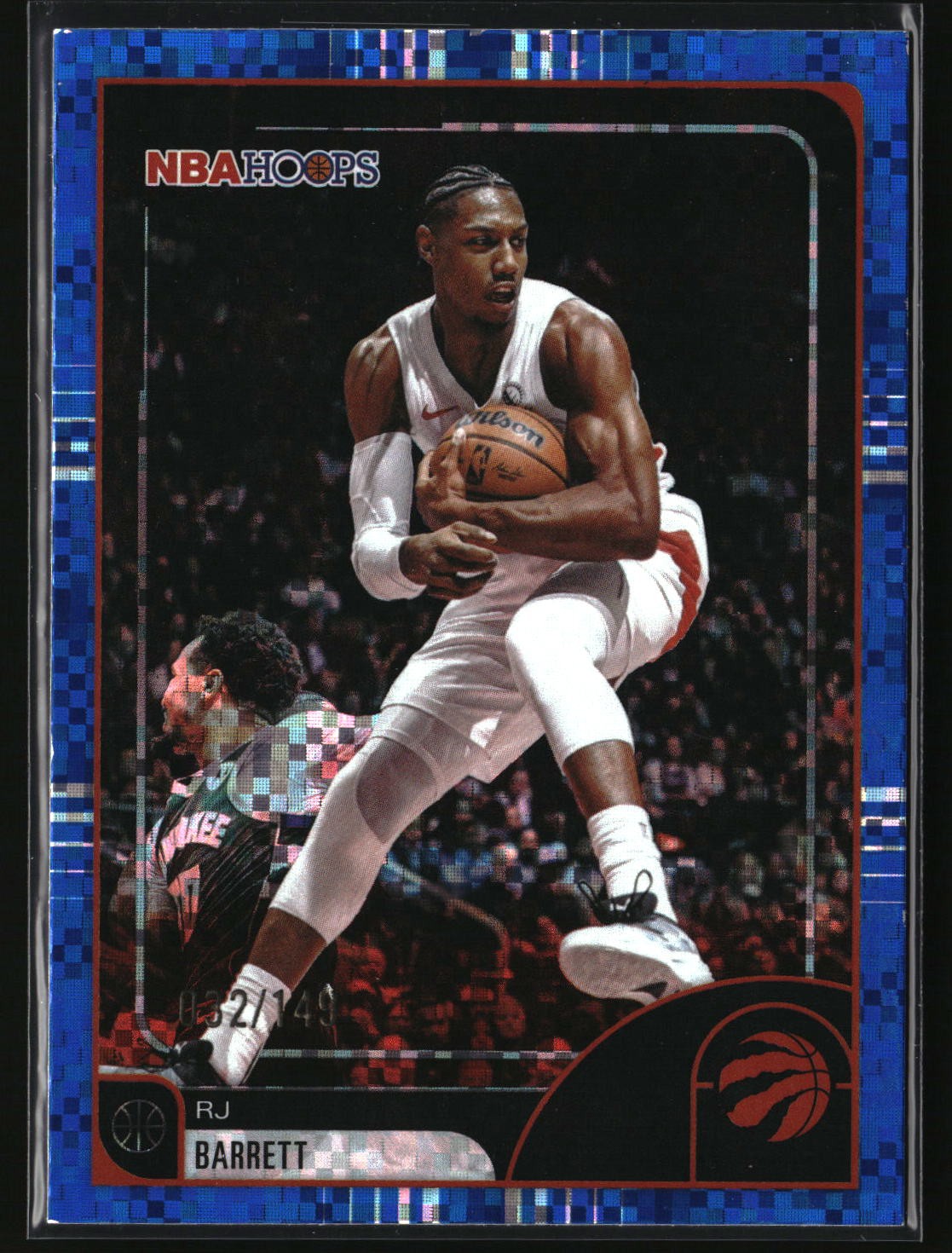2025-26 Hoops #125 RJ Barrett Light Burst Blue #/149