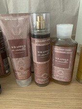 Set of 3 Bath Body Works Wrapped in Vanilla Wash Mist Cream New