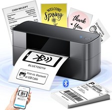 Shipping Label Printer Bluetooth+USB Printer for 4x6 Labels Royal Mail Evri DPD