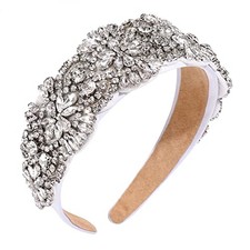 Rhinestone B01 Crystal Beaded Hairbands - Pearl Beaded