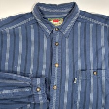 Levis Shirt Mens XL Vintage 90s Western Stripe Long Sleeve Button Down Shirt