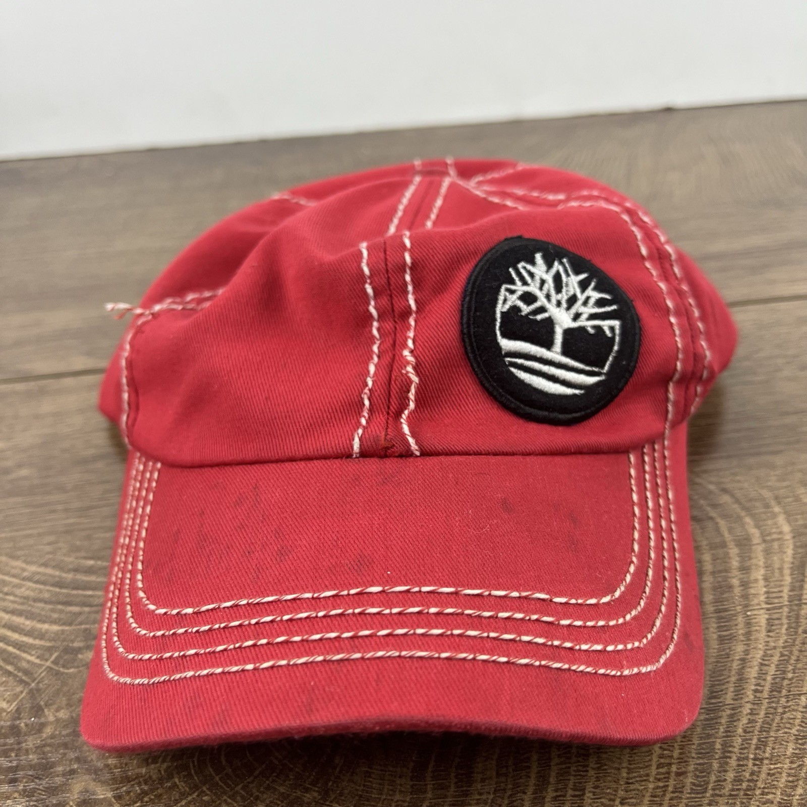 Tree Baseball Hat Red Cap Adjustable Hat Red Adul… - image 5