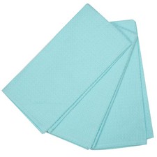 Rans London Waffle Tea Towel Paradise Blue Set 3pce