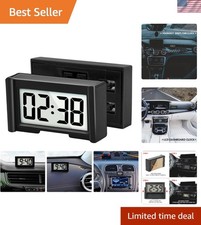 Versatile Battery-Powered Car Dashboard Clock - Lightweight with Timer Feature