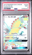 2019 POKEMON SUN & MOON HIDDEN FATES #SV50 FULL ART/HO-OH GX PSA 9