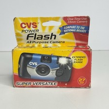 Vintage CVS Power Flash Disposable Camera 27 Exposures 800 ISO Exp 2013 New