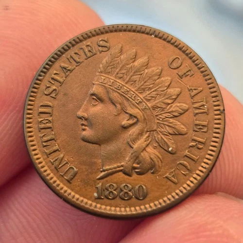 1880 Indian Cent AU / UNC nice luster