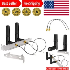 Omnidirectional M.2 WiFi Antenna with 10in RP-SMA Cables for Superior Signal