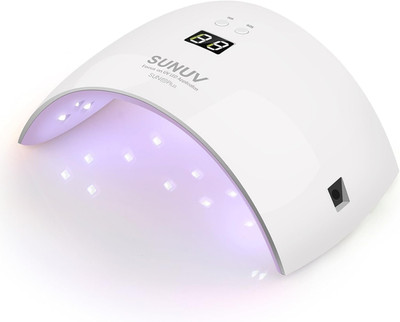 SUNUV SUN9X Plus UV LED Nail Lamp Gel Polish Dryer Sensor Pink