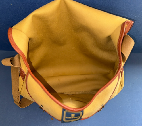 VINTAGE LARGE HARDY"CARRYALL" CANVAS/LEATHER FISHING SHOULDER BAG - Picture 4 of 6