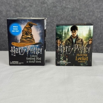 Harry Potter Talking Sorting Hat & Horcrux Locket Miniature Sticker Kits Bundle