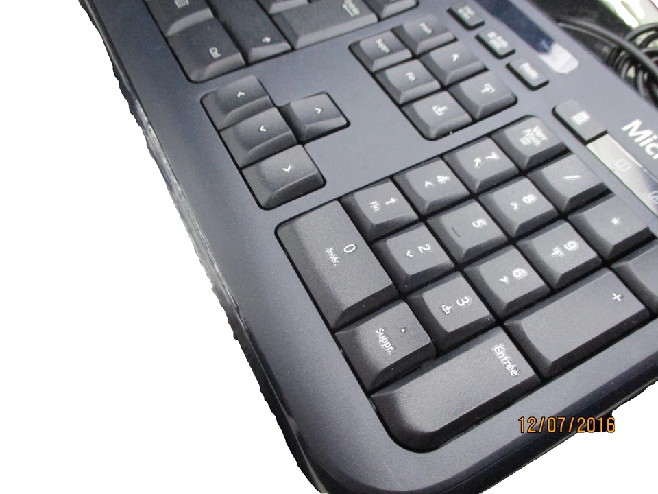 Clavier filaire Microsoft 600 – USB modèle 1576 – touches silencieuses - Photo 3/4