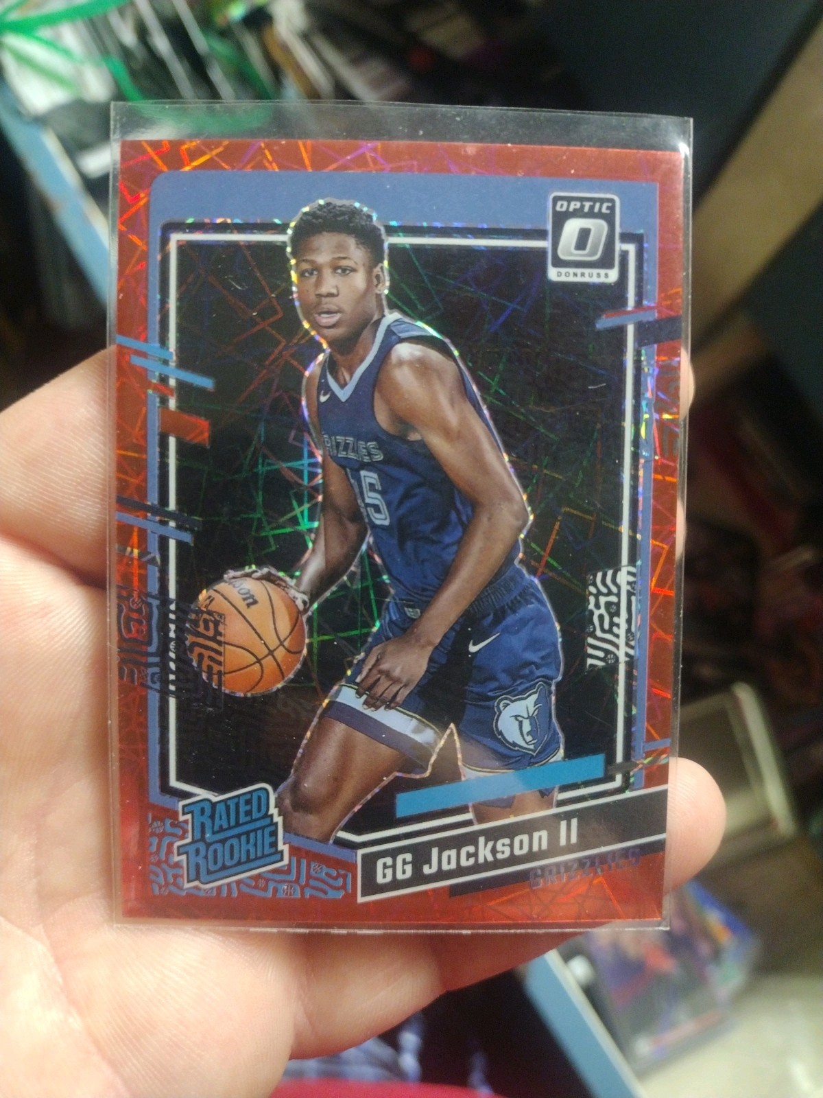 2023-24 Donruss Optic Rated Rookie GG Jackson #228 Red Velocity Prizm /299 (RC)