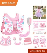 Cute Butterfly Toddler Leash with Anti-Lost Wrist Link for Secure Adventures