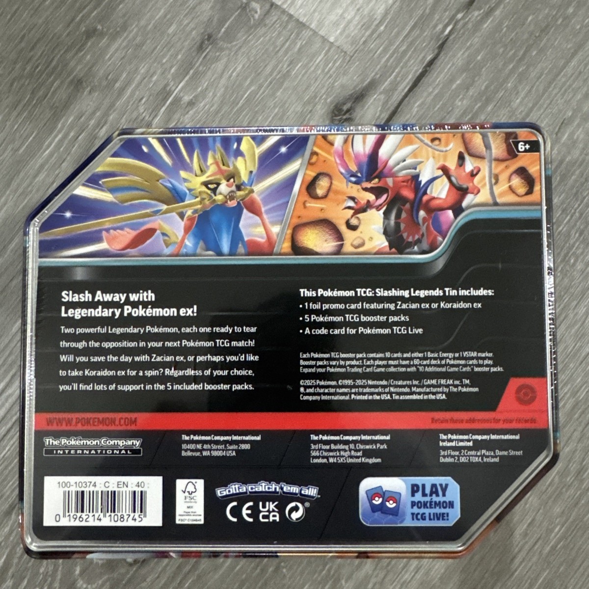 Pokemon TCG Slashing Legends Tin: Koraidon ex - NEW Factory Sealed USA SELLER | eBay Pokemon TCG Slashing Legends Tin: Koraidon ex - NEW Factory Sealed USA SELLER | eBay