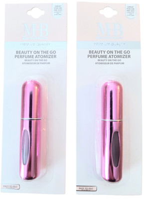 MHB Travel Portable Mini Refillable Perfume Atomizer Bottle Spray Pump 2 pack