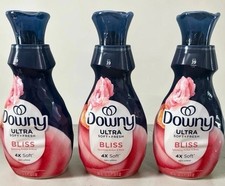 3 Downy ULTRA BLISS Sparking Amber & Rose Fabric Conditioner Softener 26 oz Ea