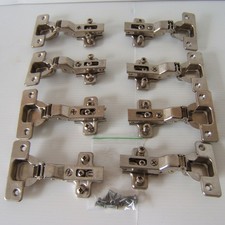 8 x Salice Cabinet Door Hinges & Mount Brackets Flat Pack Furniture Hinges