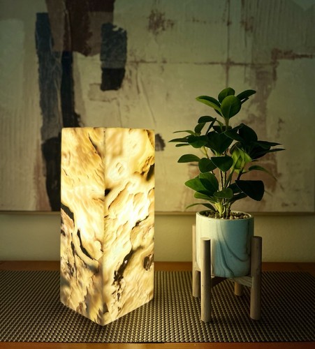Onyx Lamp / Stone Lamp / Onyx Light / Table Lamp / Desk Lamp / Home Lighting - Picture 6 of 10