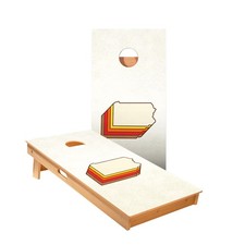 Cornhole Boards Skips Garage Retro Official Size Outdoor Game Portable Set