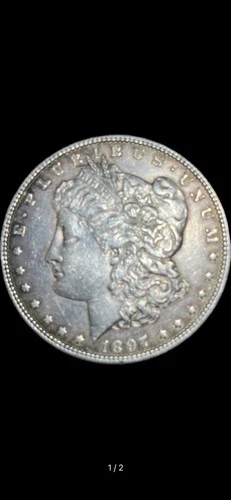 1897 Morgan Silver Dollar $1 Coin 0.9 Fineness Silver KM#110