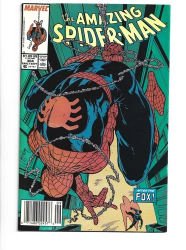 Amazing Spider-man #304, VF- 7.5; Newsstand: Todd McFarlane Art; Black Fox