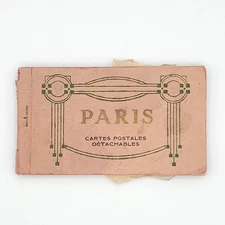 Vintage 20 Page Postcard Book Paris France