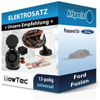Towtec E-Satz 13Polig Universell Passend für Ford Fusion Incl. Manual
