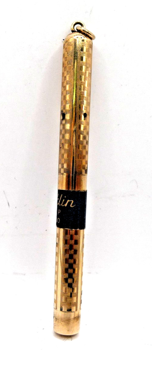 Conklin Vintage Gold Ring Top Fountain Pen-Stickered-restored-flex medium